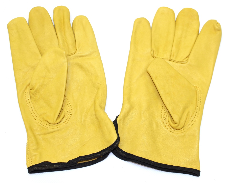 Перчатки кожаные желтые ДРАЙВЕР с подкладкой (ДОКА) (RX 5003,10АВ)