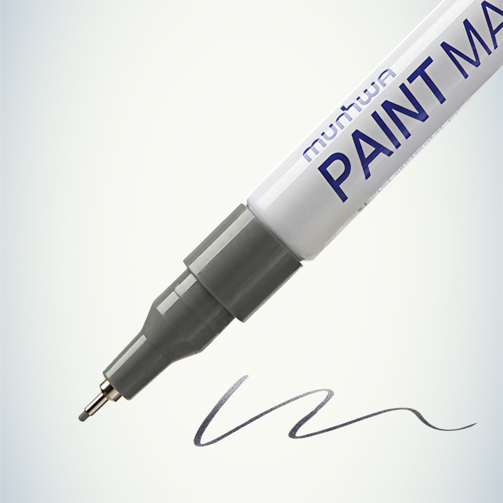 Маркер-краска MunHwa "Extra Fine Paint Marker" серебро, 1мм, нитро-основа EFPM-06 (уп.12шт) 260033