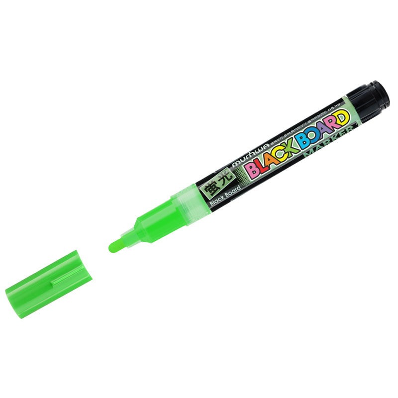Маркер меловой MunHwa Black Board Marker зеленый, 3мм, водная основа ВМ-04 (уп.6шт) 260043