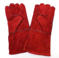 Краги спилковые красные (ДОКА) (RX4006,14,ВС)