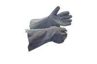 Краги спилковые 5-палые серые