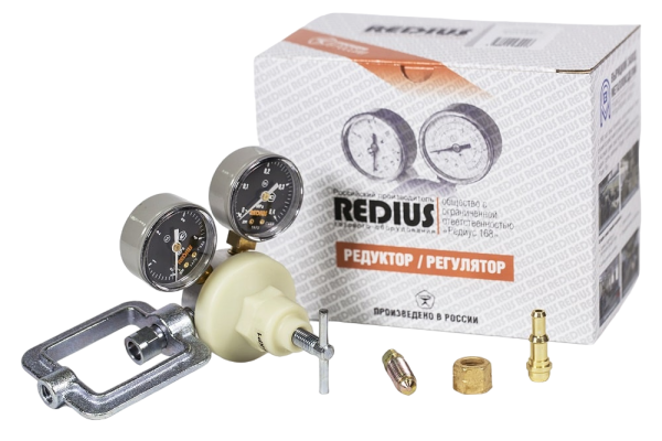 Редуктор ацетиленовый БАО-5-КР1 (РЕДИУС) В КОРОБКЕ