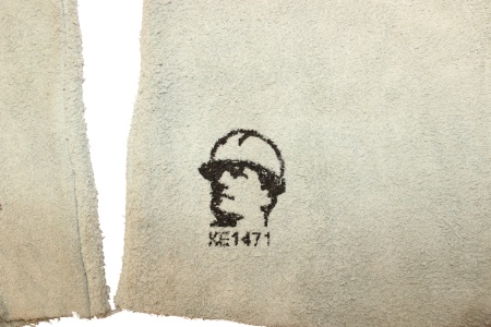 Краги спилковые серые без подкладки, 35 см (ОПТОРИКА) (КЕ1471)