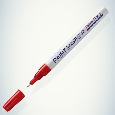Маркер-краска MunHwa Extra Fine Paint Marker красная, 1мм, нитро-основа EFPM-03 (уп.12шт) 260036
